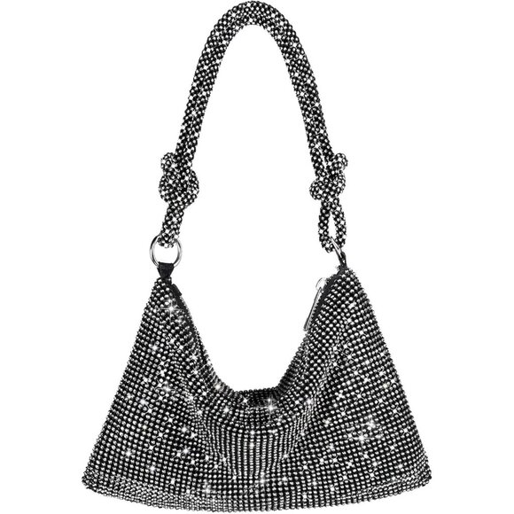 Women's Rhinestone Sparkly Evening Crossbody Clutch Party Prom Wedding Handbag - Picture 1 of 8